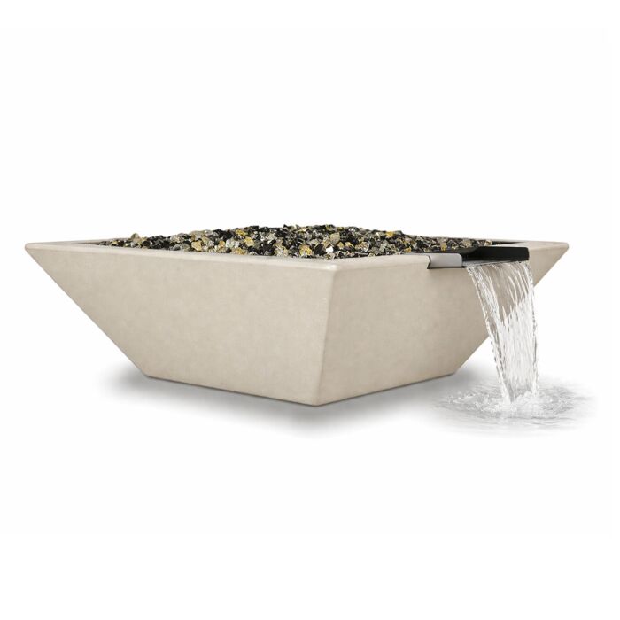 ARCHPOT 42" Square Coronado Geo Fire & Water Bowl - Propane