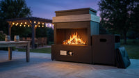 40.5" Outdoor Propane Fireplace with Tank Storage and Dust Cover-50,000 BTU Smokeless Gas Fire Pit with CSA Certified and Adjustable Flame for Patio Backyard Outdoor Heating & Decoration — Lifestyle