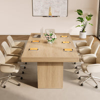 71” Executive Desk with Cabinet Storage, Farmhouse Home Office Desk, Wooden Computer Desk with Extra Thickened Tabletop & Metal Frame, for Work Study Writing, Oak