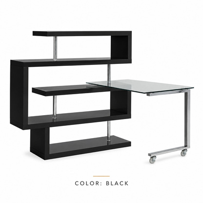 Buck II Writing Desk with Bookshelf