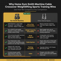 Home Gym Smith Machine Cable Crossover Weightlifting Sports Training — Comparison