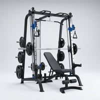 Home Gym Smith Machine Cable Crossover Weightlifting Sports Training — Studio Shot