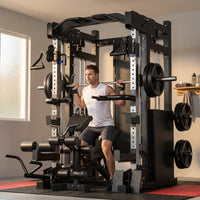 Home Gym Smith Machine Cable Crossover Weightlifting Sports Training — Lifestyle