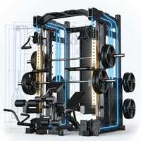 Home Gym Smith Machine Cable Crossover Weightlifting Sports Training — How It Works