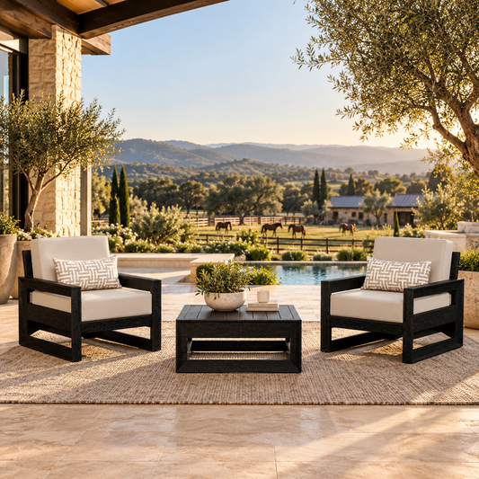 VaraBella 3-Piece Outdoor Seating Set – 2 Chairs & Side Table