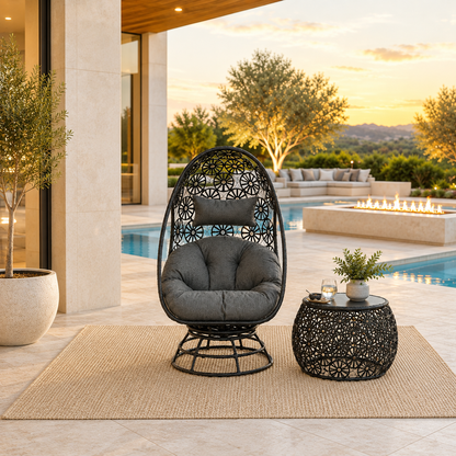 Hikre Patio Lounge Chair & Side Table