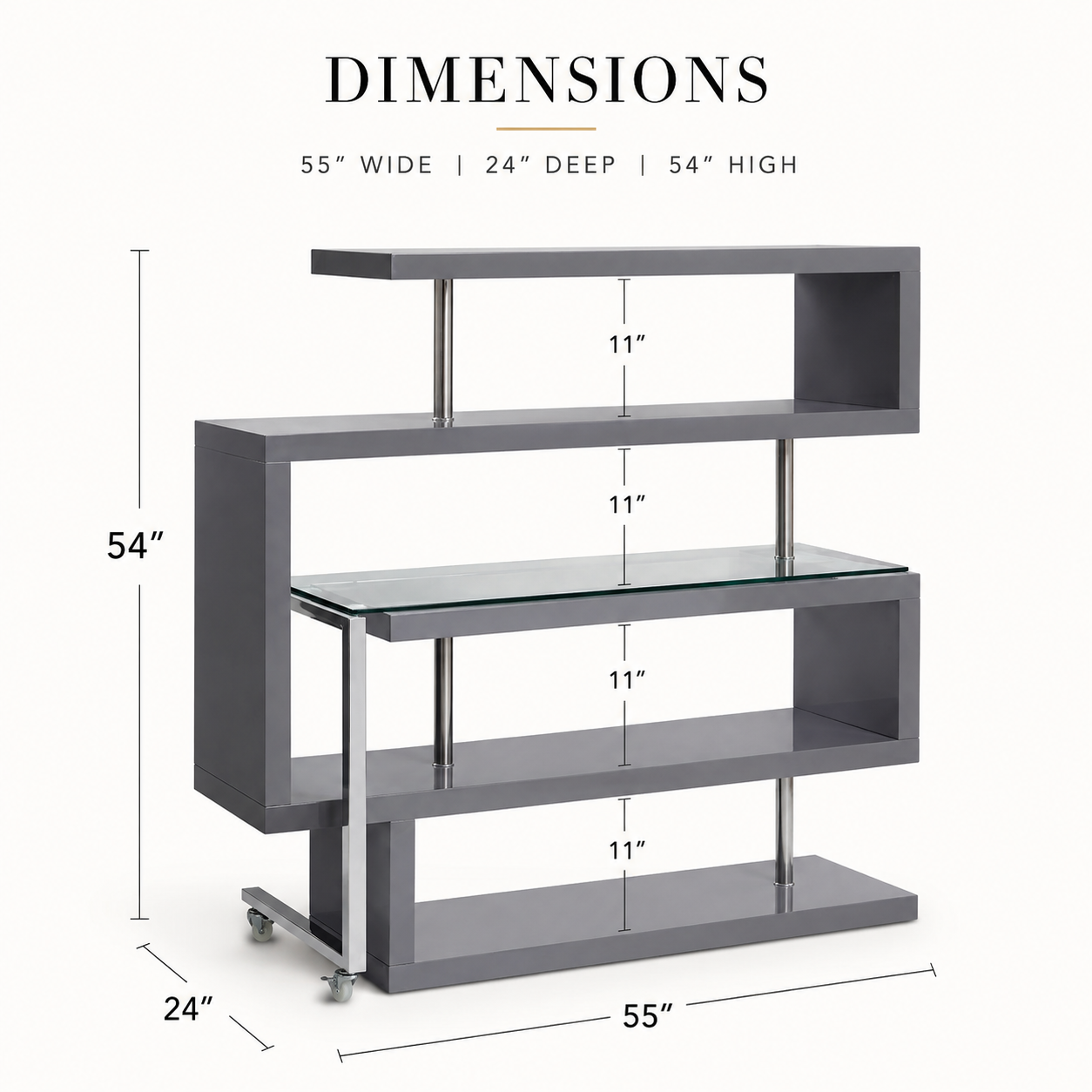 Buck II Writing Desk with Bookshelf
