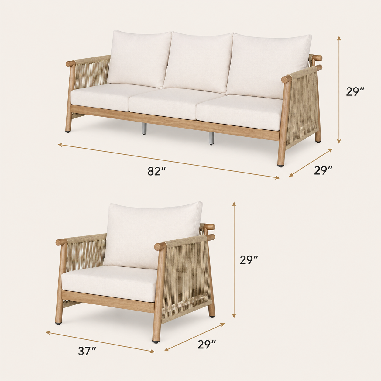 Zira 5-Piece Patio Sofa Set