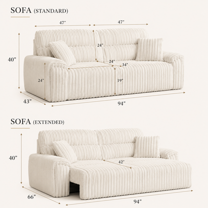 Jaya Power Motion Sofa w/Sleeper & USB Port