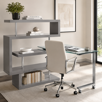 Buck II Writing Desk with Bookshelf