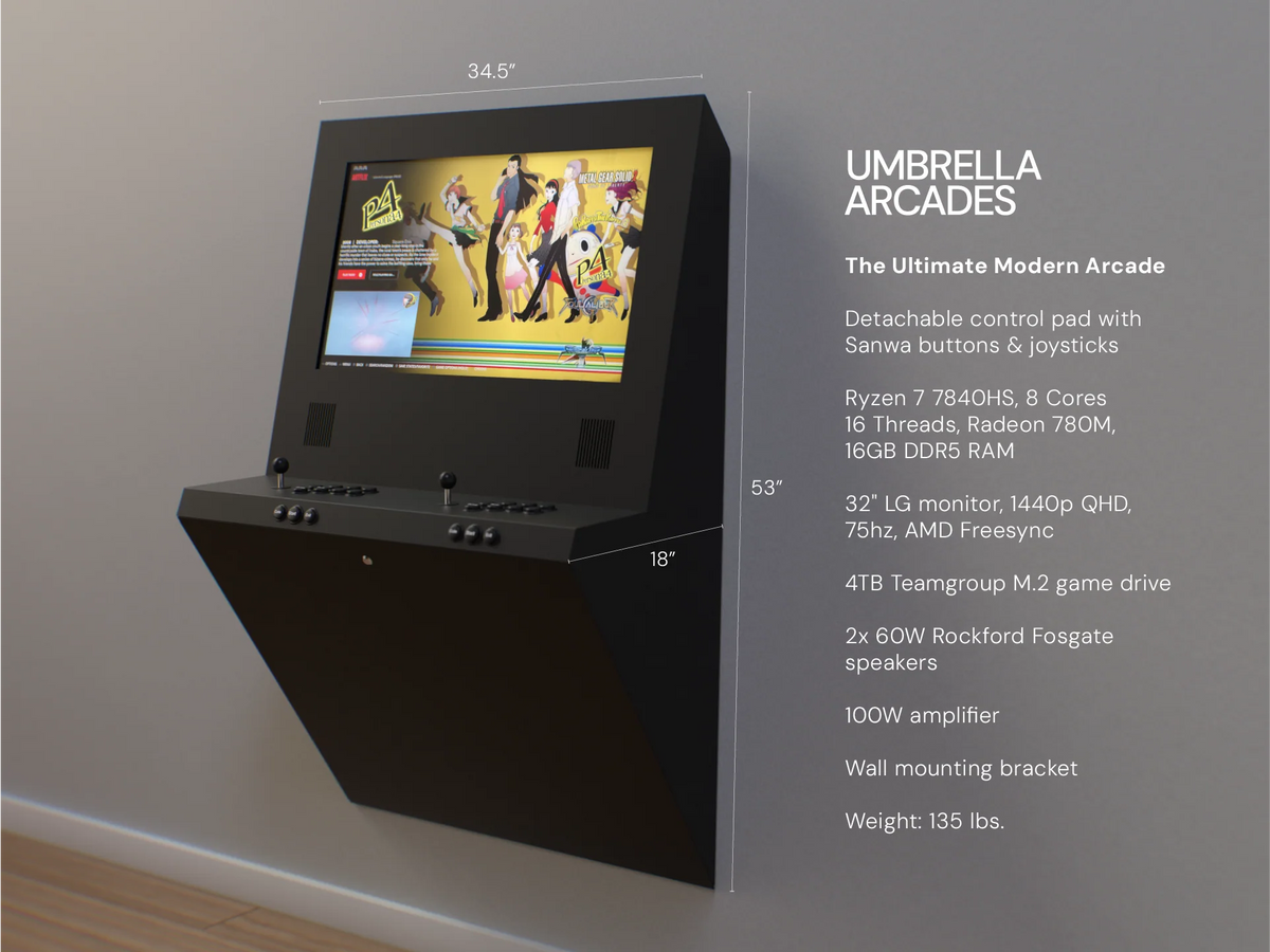 Umbrella Wall-Mounted Arcade – Gaming PC