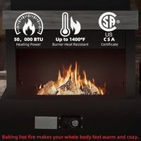40.5" Outdoor Propane Fireplace with Tank Storage and Dust Cover-50,000 BTU Smokeless Gas Fire Pit with CSA Certified and Adjustable Flame for Patio Backyard Outdoor Heating & Decoration