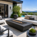 ARCHPOT 72" Legacy Rectangle Black Fire Pit- Propane