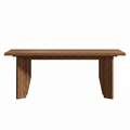 63" Executive Desk, Mid-Century Modern Office Computer Desk with Sturdy Legs, Large Wooden Workstation Writing Table, Farmhouse Business Furniture for Home Office, Brown