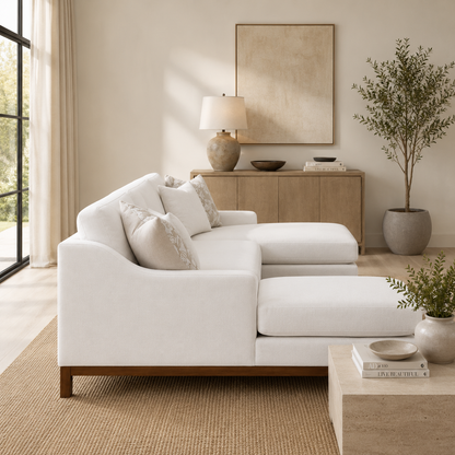 Valiant Sectional Sofa with 4 Pillows