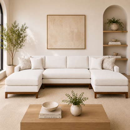 Valiant Sectional Sofa with 4 Pillows