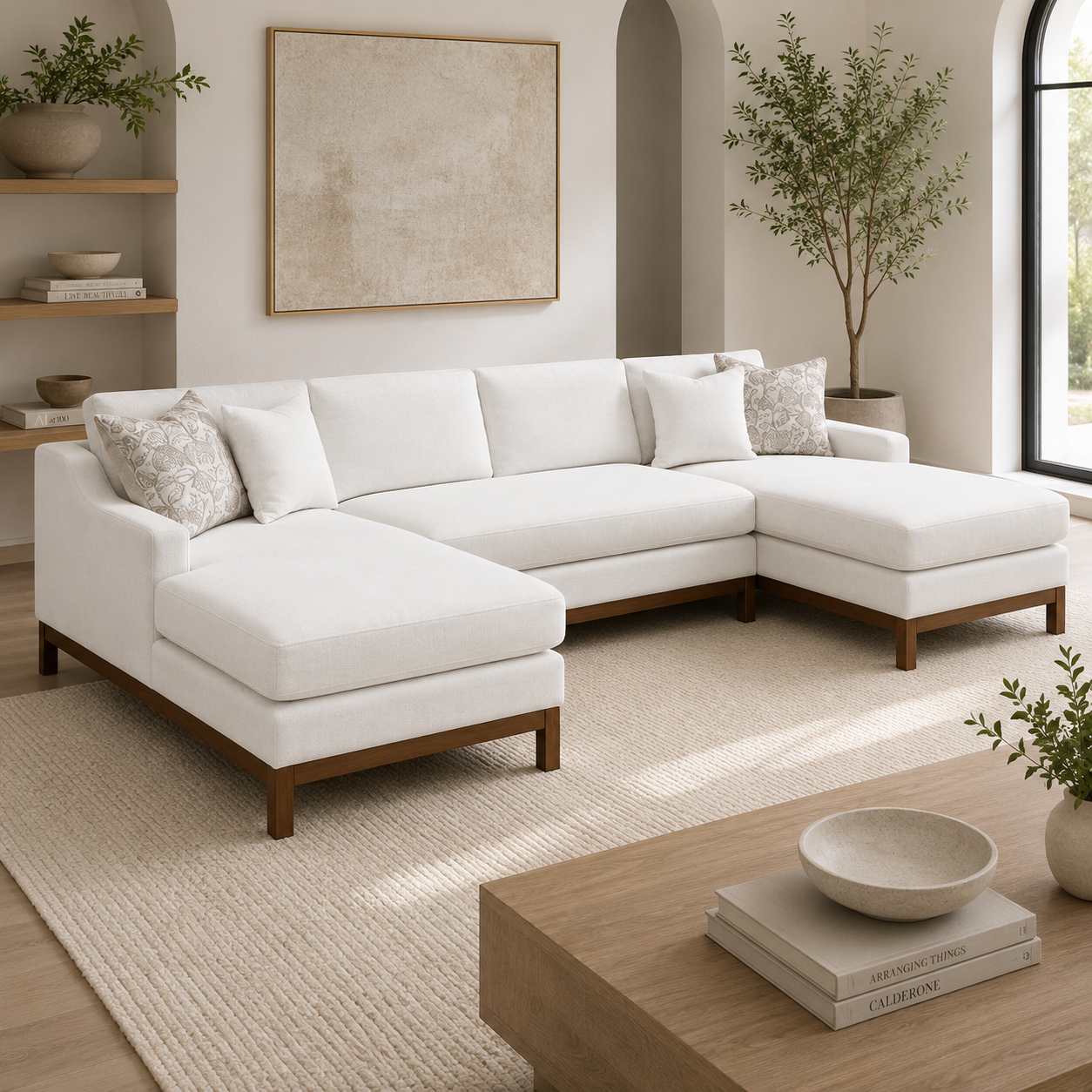 Valiant Sectional Sofa with 4 Pillows