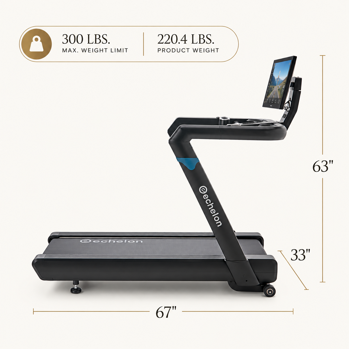 Echelon Stride-8s™ Commercial Smart Treadmill