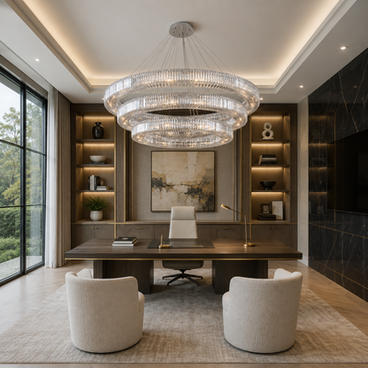 Rondelle 3-Tier Crystal Pendant