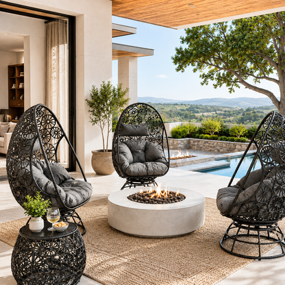 Hikre Patio Lounge Chair & Side Table