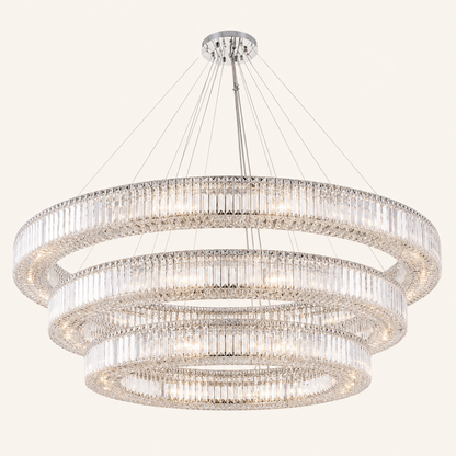 Rondelle 3-Tier Crystal Pendant