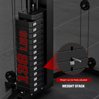 Smith Machine Built for Full Body Workouts, 138LB Weight Stack, Leg Press Station, LAT Pulldown